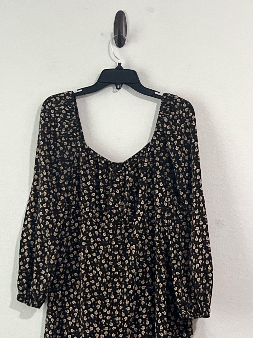 wild fable Black Floral Square-Neck Maxi Dress, Size M - Picture 4 of 9